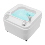 Portable Multi-Colored Light Wheel Foot Bath: Portable temperature-controlled foot bath tub with curved massage and foot care functions