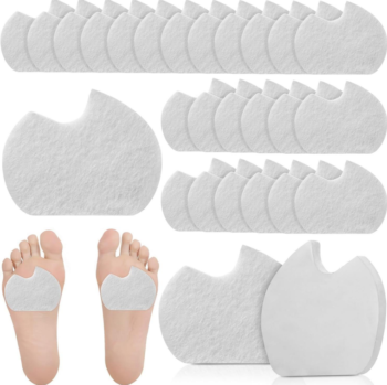 Dancer-specific right foot metatarsal relief pads