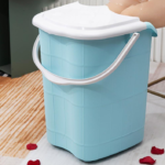 Deepened Calf Foot Bath: Long-lasting insulated foot bath tub with handle and multi-functional deep tub structure